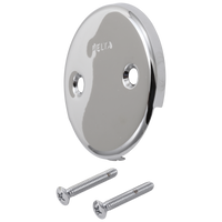 Delta - Overflow Plate & Screws - No Trip Lever - Chrome - RP31556