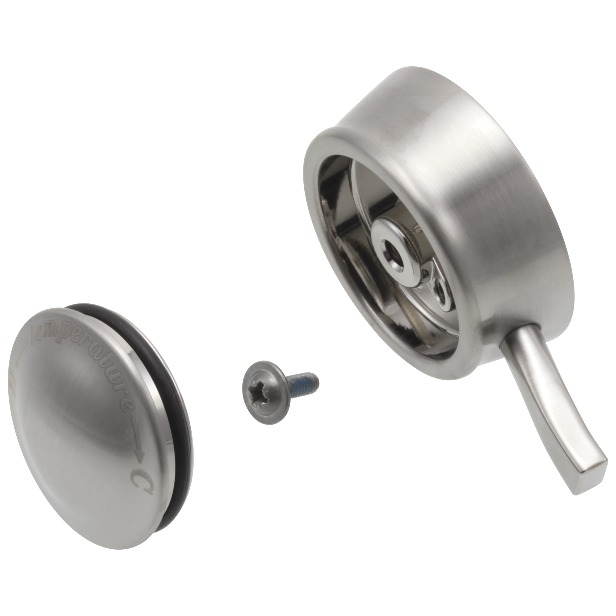 Delta - Temperature Knob, Cover & Screw - Stainless - RP52585SS