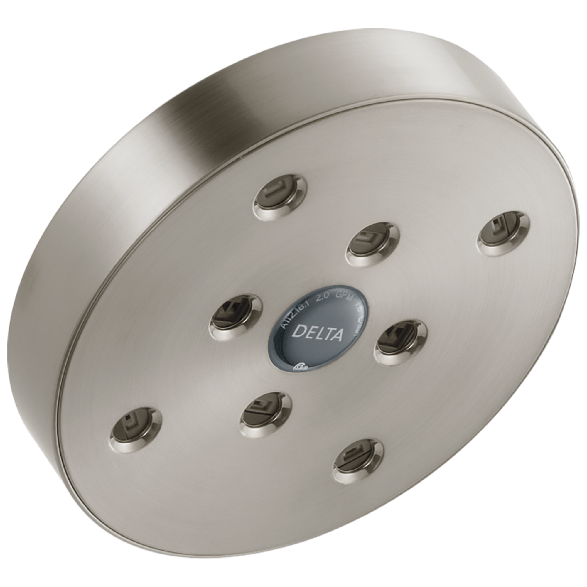 Delta - H2Okinetic Raincan Single-Setting Shower Head - Stainless - RP70175-SS20