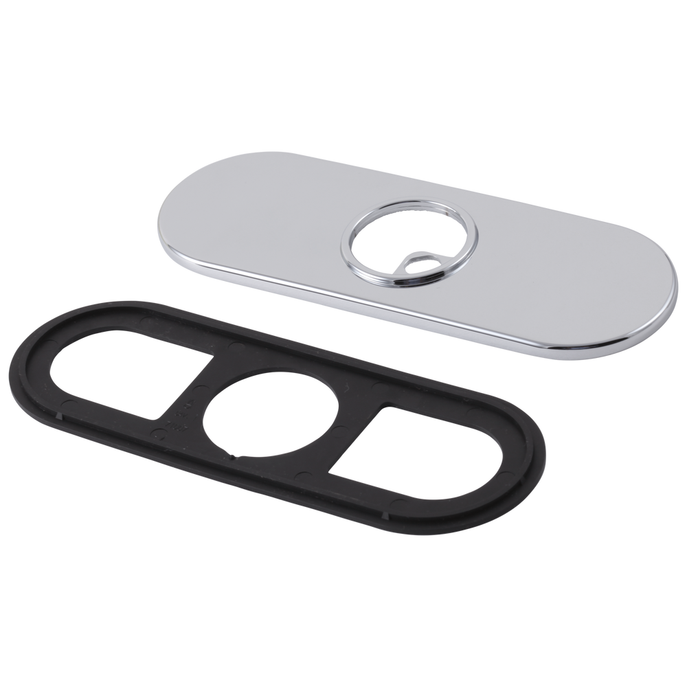 Delta - Escutcheon & Gasket - 3 Hole - 1H Bathroom - Chrome - RP72991