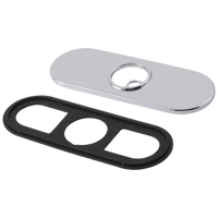 Delta - Escutcheon & Gasket - 3 Hole - 1H Bathroom - Chrome - RP72991