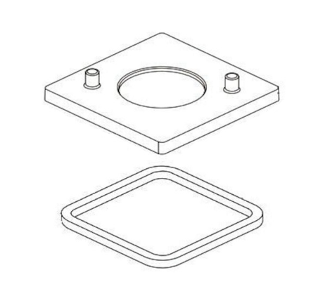 Delta - Roman Tub Spout Base and Gasket - Matte Black - RP76058BL