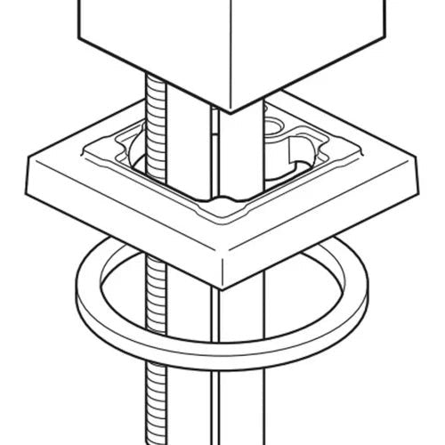 Delta - Handle Base, Spout & Gasket - 1H - Stainless - RP90060SS