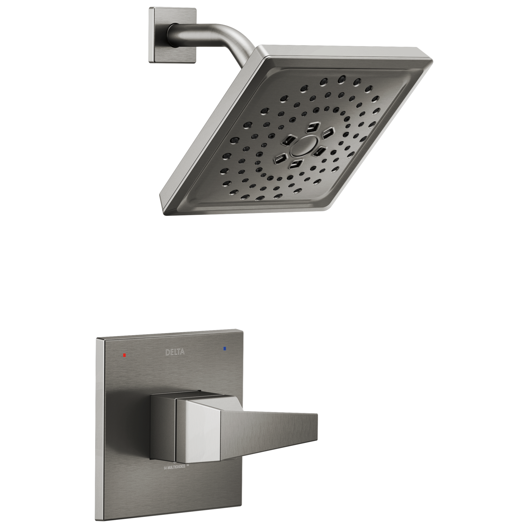 Delta - 14 Series H2Okinetic Shower Only Trim - Lumicoat® Black Stainless - T14243-KS-PR