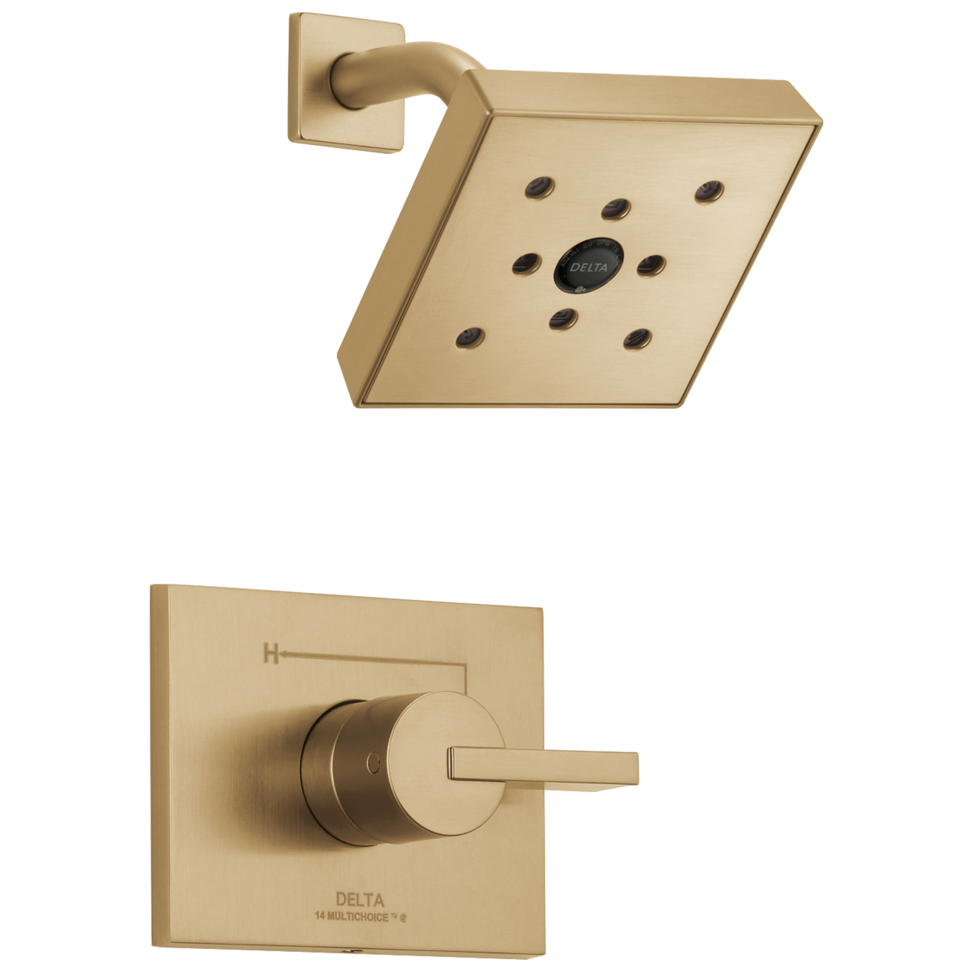 Delta - Monitor® 14 Series H2OKinetic® Shower Trim - Champagne Bronze - T14253-CZH2O