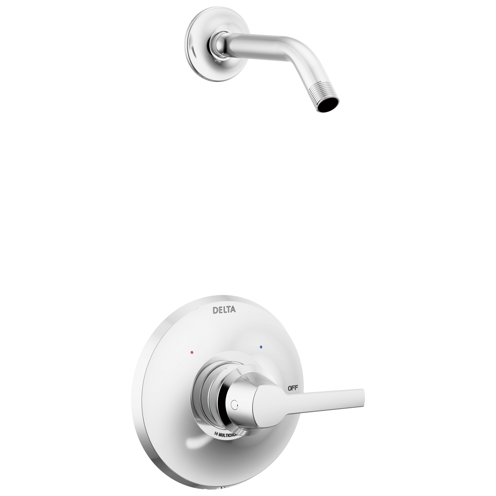 Delta - 14 Series Shower Trim - Less Head - Lumicoat® Chrome - T14272-PR-LHD