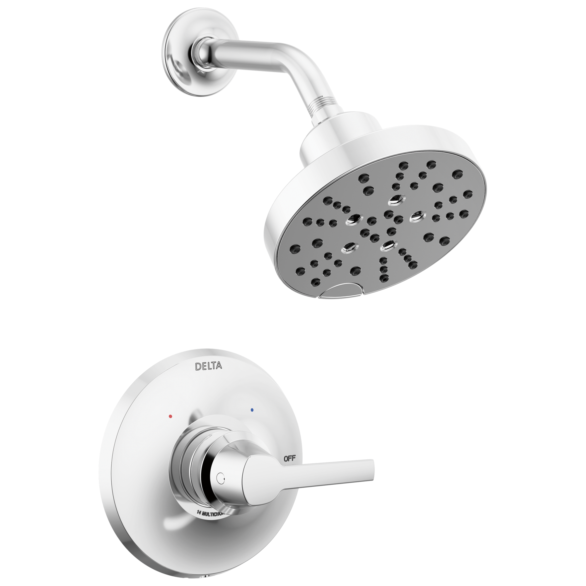 Delta - 14 Series Shower Trim with H2OKinetic - Lumicoat® Chrome - T14272-PR