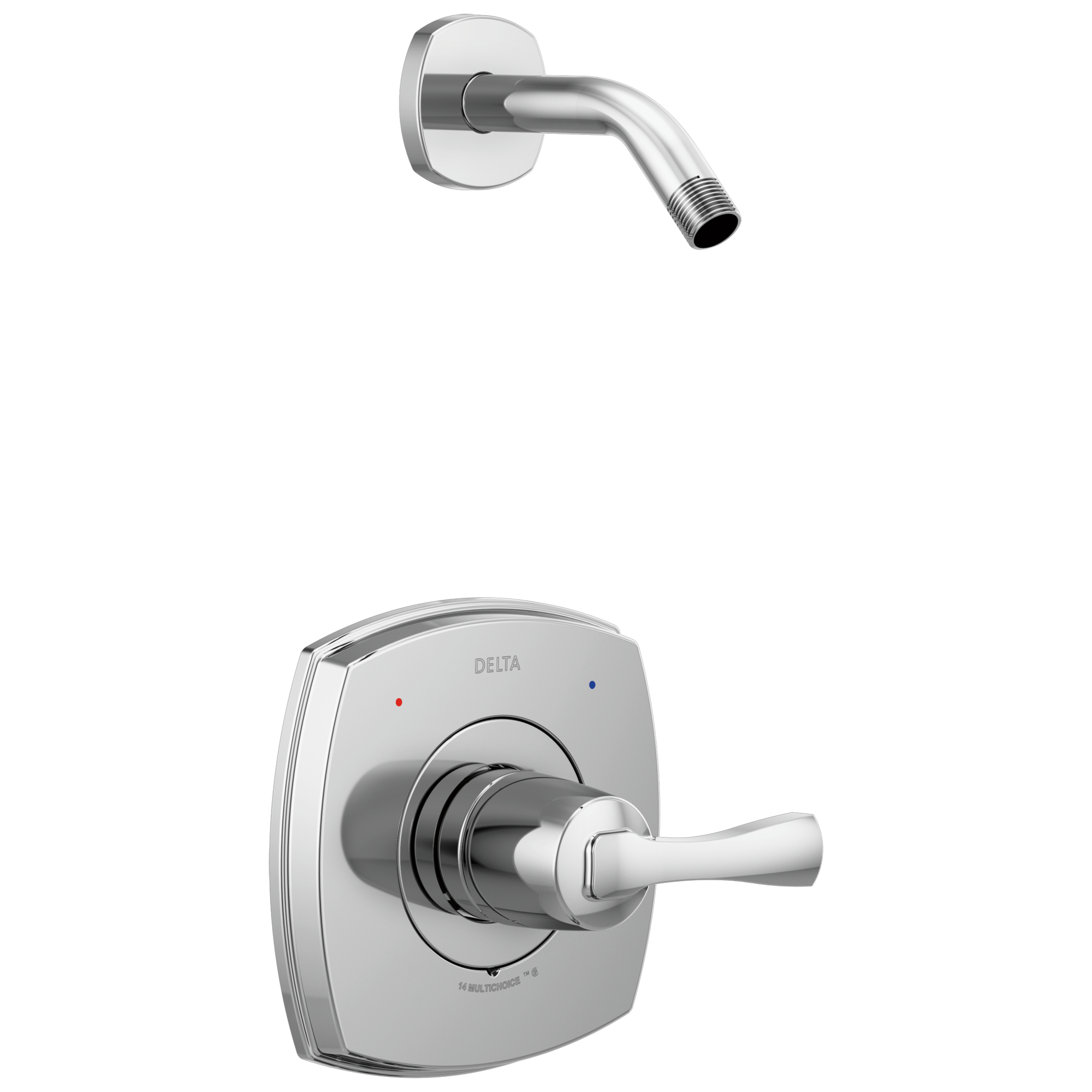 Delta - 14 Series Shower Only Less Head - Lumicoat® Chrome - T14276-PR-LHD