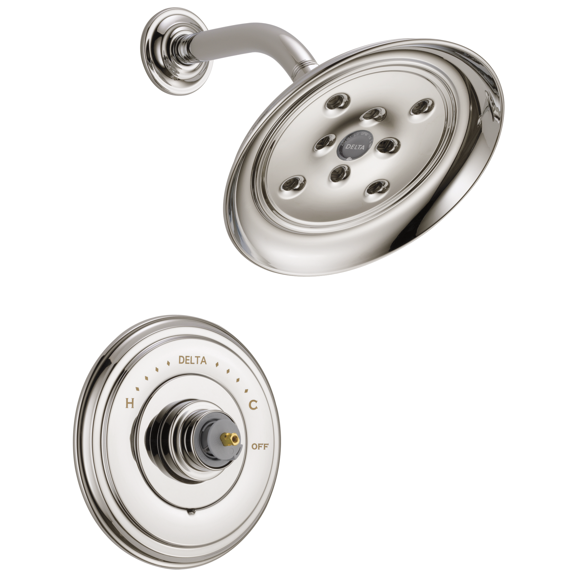 Delta - Monitor® 14 Series H2OKinetic® Shower Trim - Less Handle - Polished Nickel - T14297-PNLHP