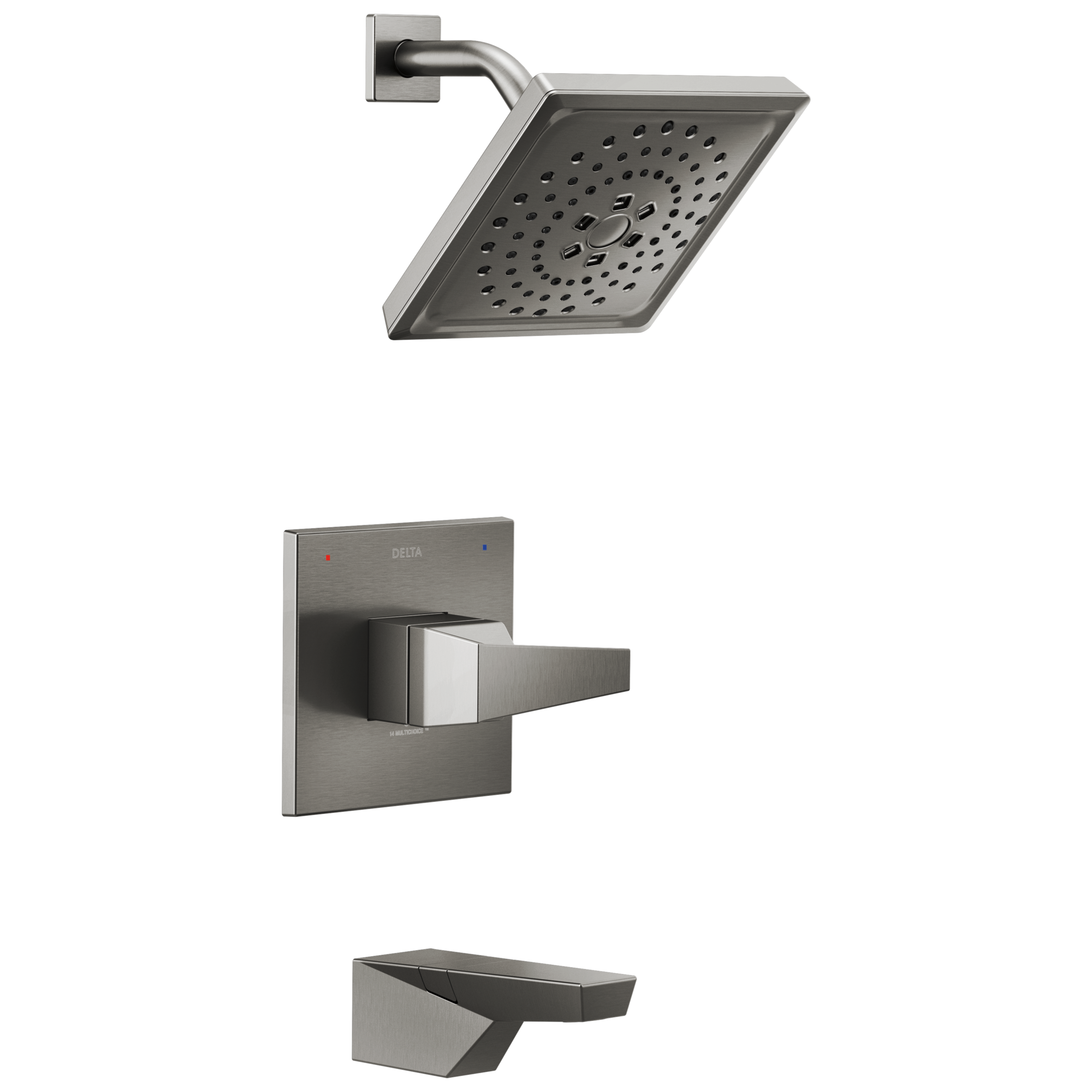 Delta - 14 Series H2Okinetic Tub Shower Trim - Lumicoat® Black Stainless - T14443-KS-PR