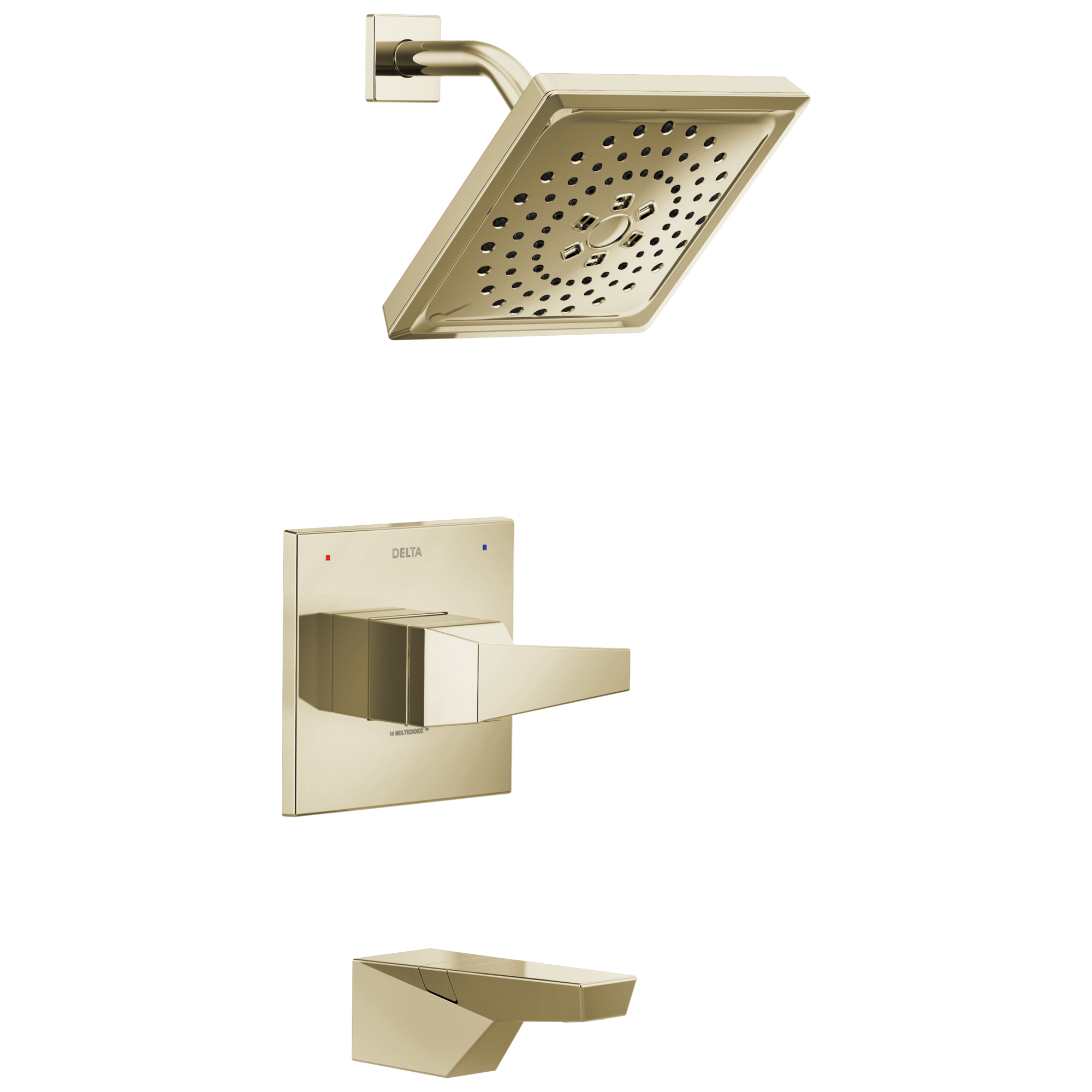 Delta - 14 Series H2Okinetic Tub Shower Trim - Lumicoat® Polished Nickel - T14443-PN-PR