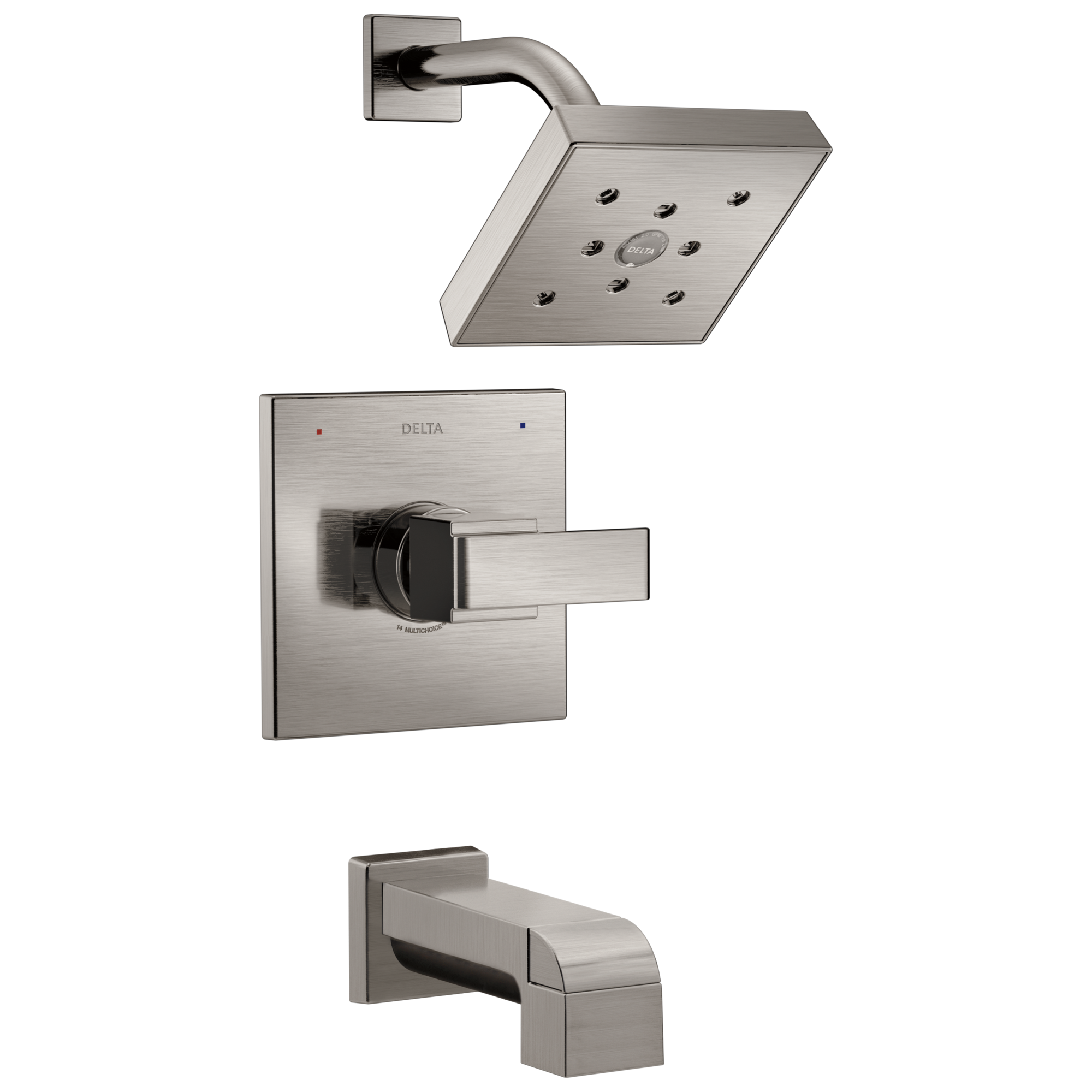 Delta - Monitor® 14 Series H2Okinetic® Tub & Shower Trim - Stainless - T14467-SS