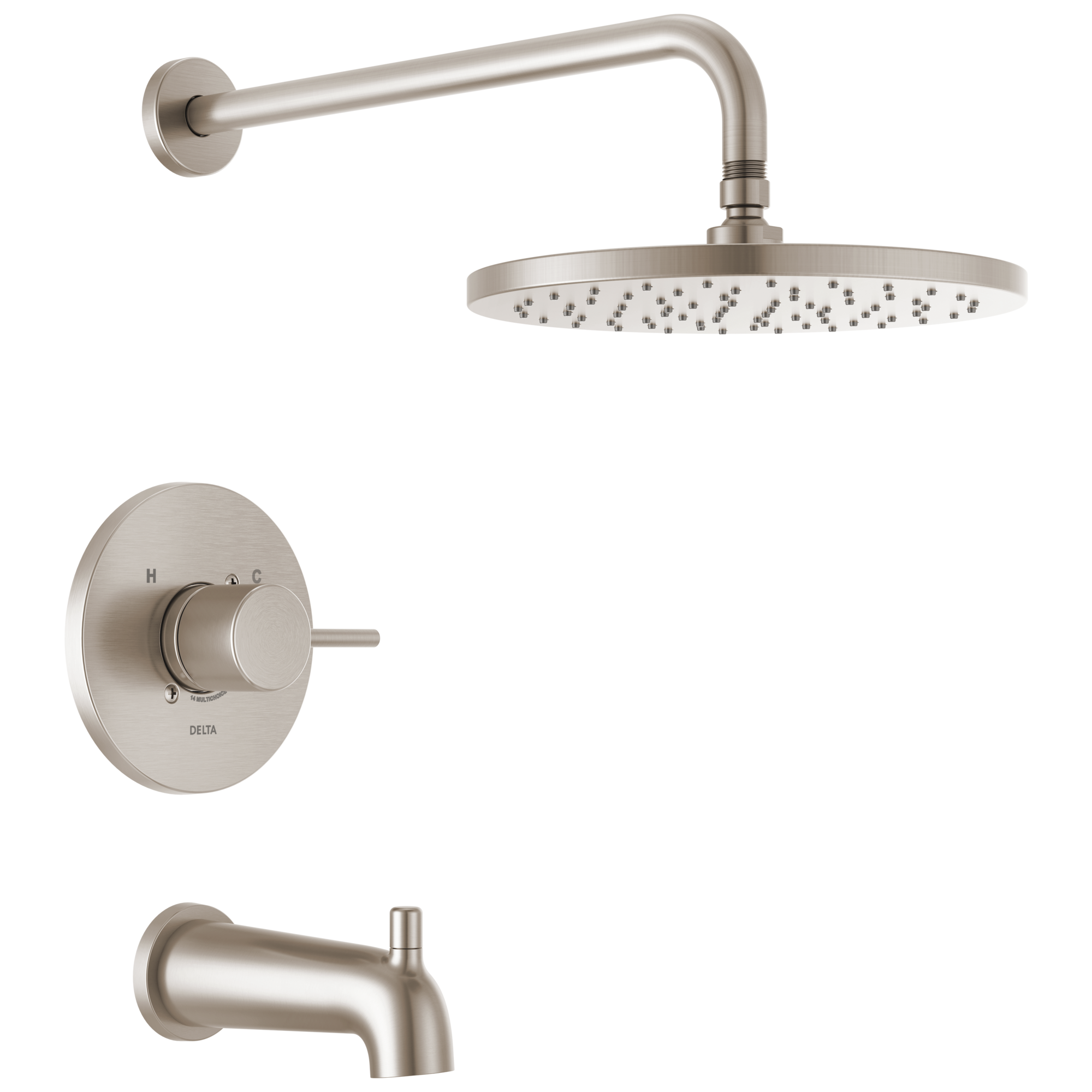 Delta - Monitor 14 Series Tub & Shower Trim - Spotshield Brushed Nickel - T14469-SP-PP