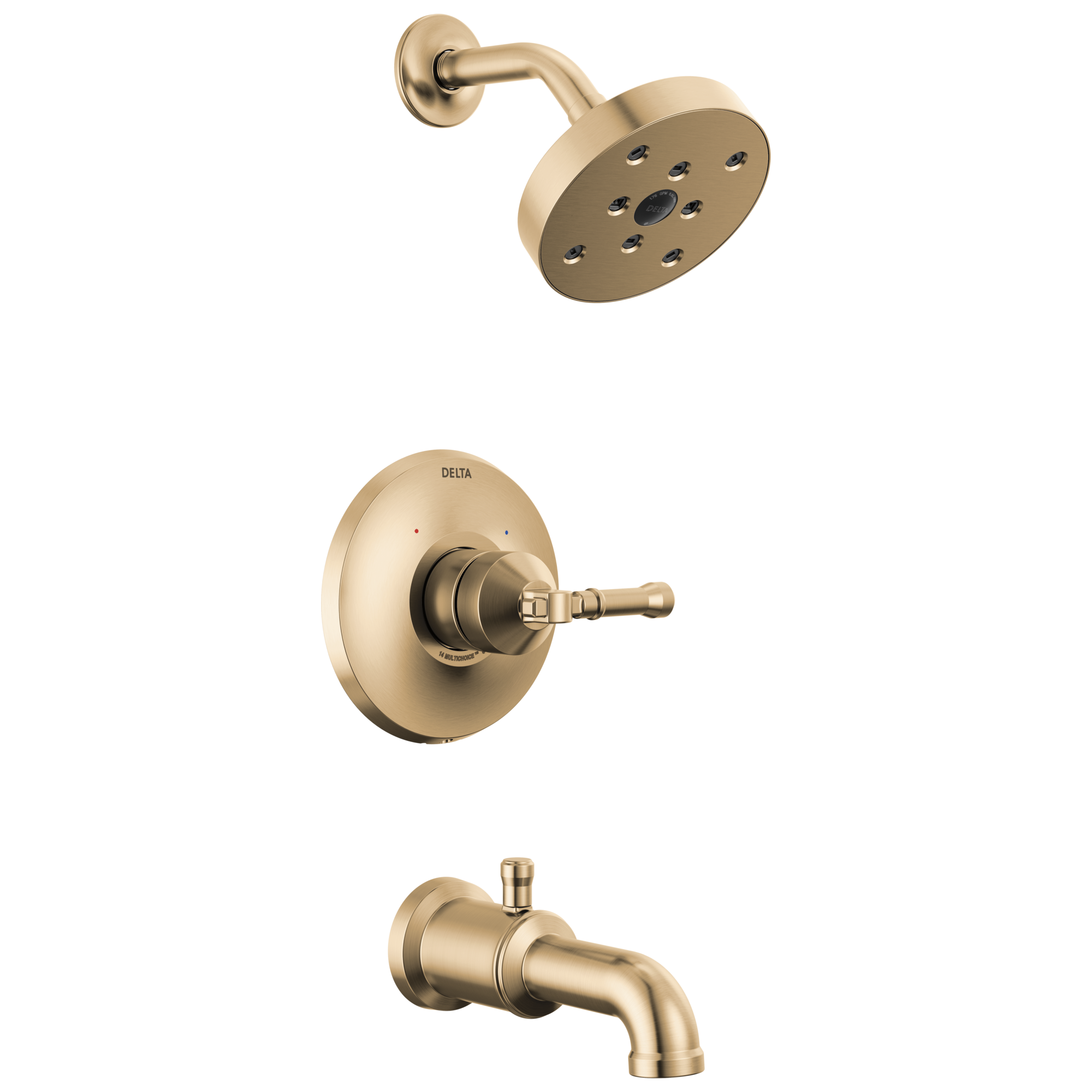 Delta - 14 Series Tub Shower Trim - Lumicoat® Champagne Bronze - T14484-CZ-PR