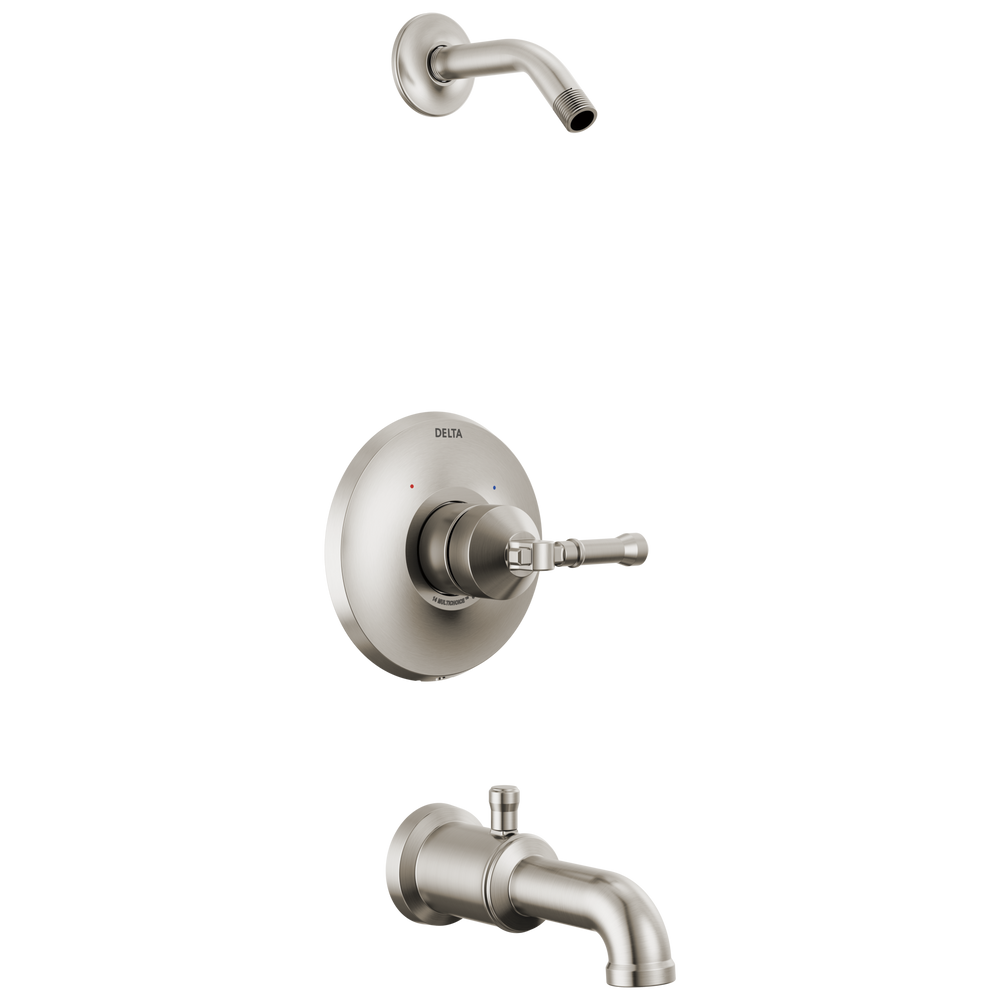 Delta - 14 Series Tub Shower Trim - Less Head - Lumicoat® Stainless - T14484-SS-PR-LHD