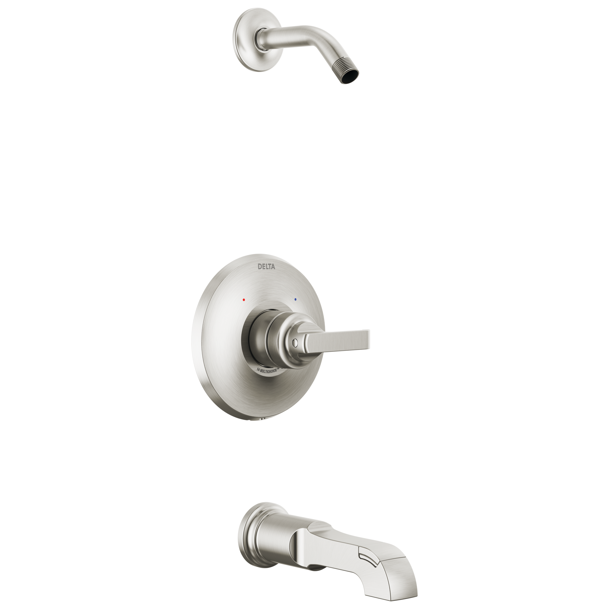 Delta - Monitor 14 Series Tub & Shower Trim - Less Head - Lumicoat® Stainless - T14489-SS-PR-LHD