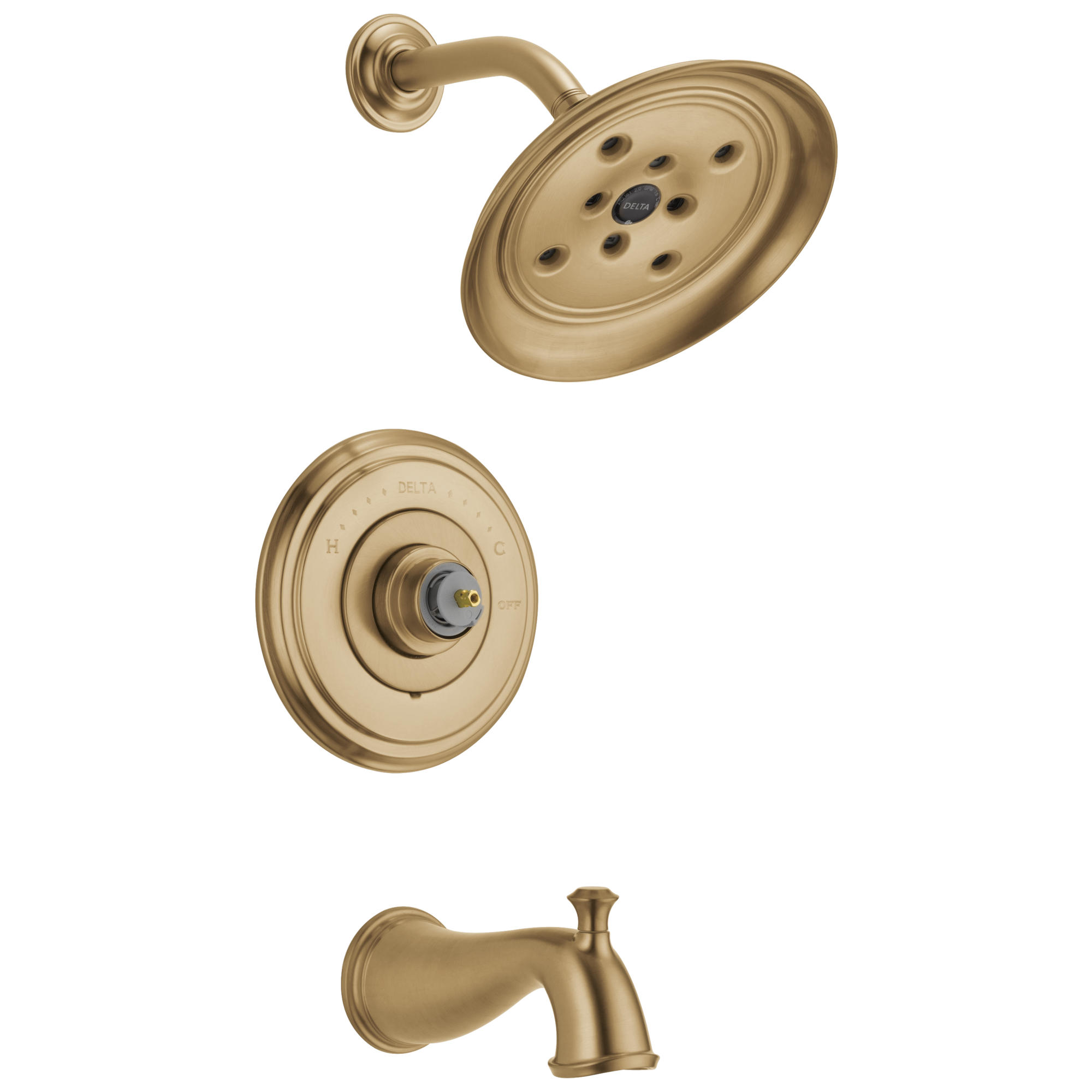 Delta - Monitor® 14 Series H2OKinetic® Tub & Shower Trim - Less Handle - Champagne Bronze - T14497-CZLHP