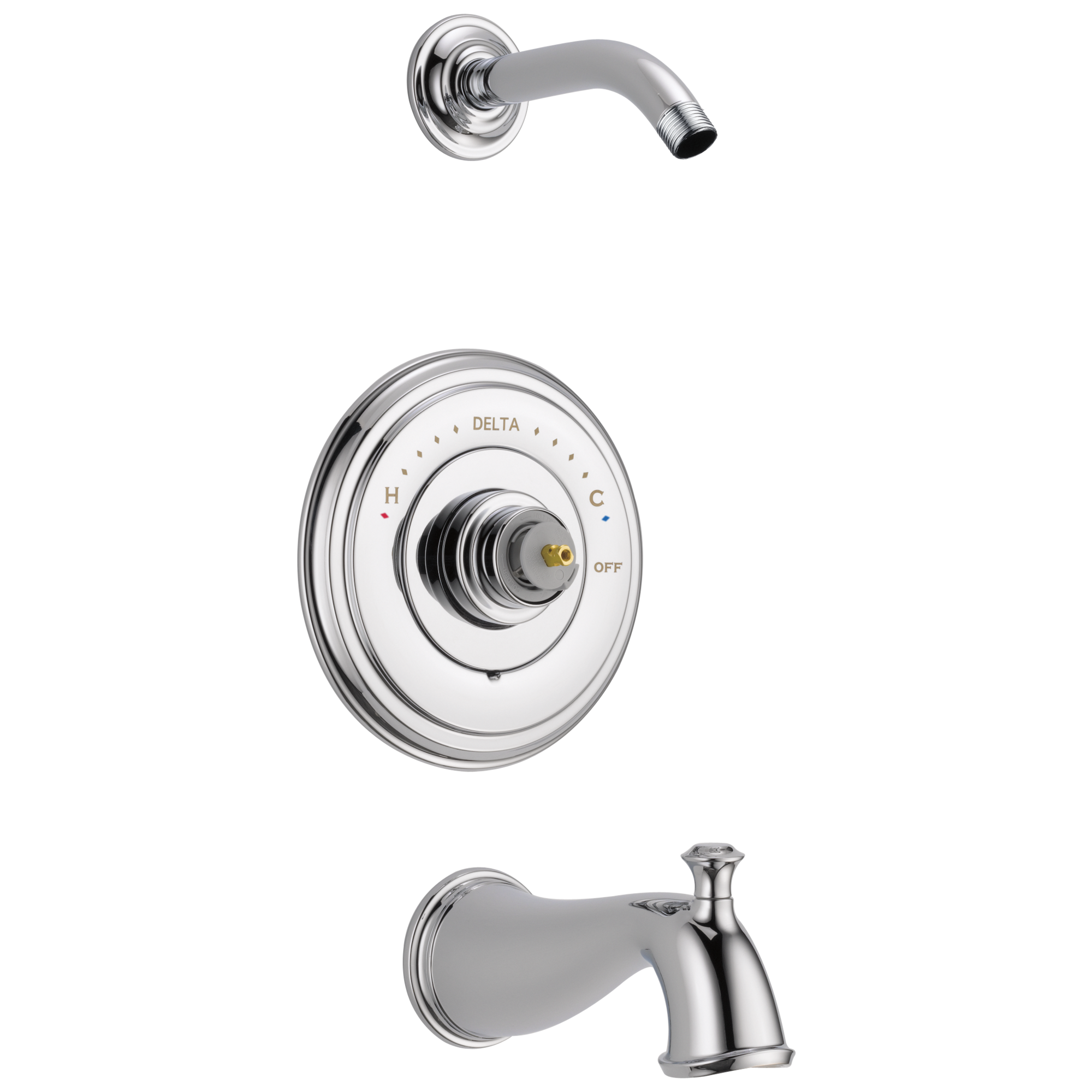 Delta - Monitor® 14 Series Tub & Shower Trim - Less Handle - Less Head - Chrome - T14497-LHP-LHD