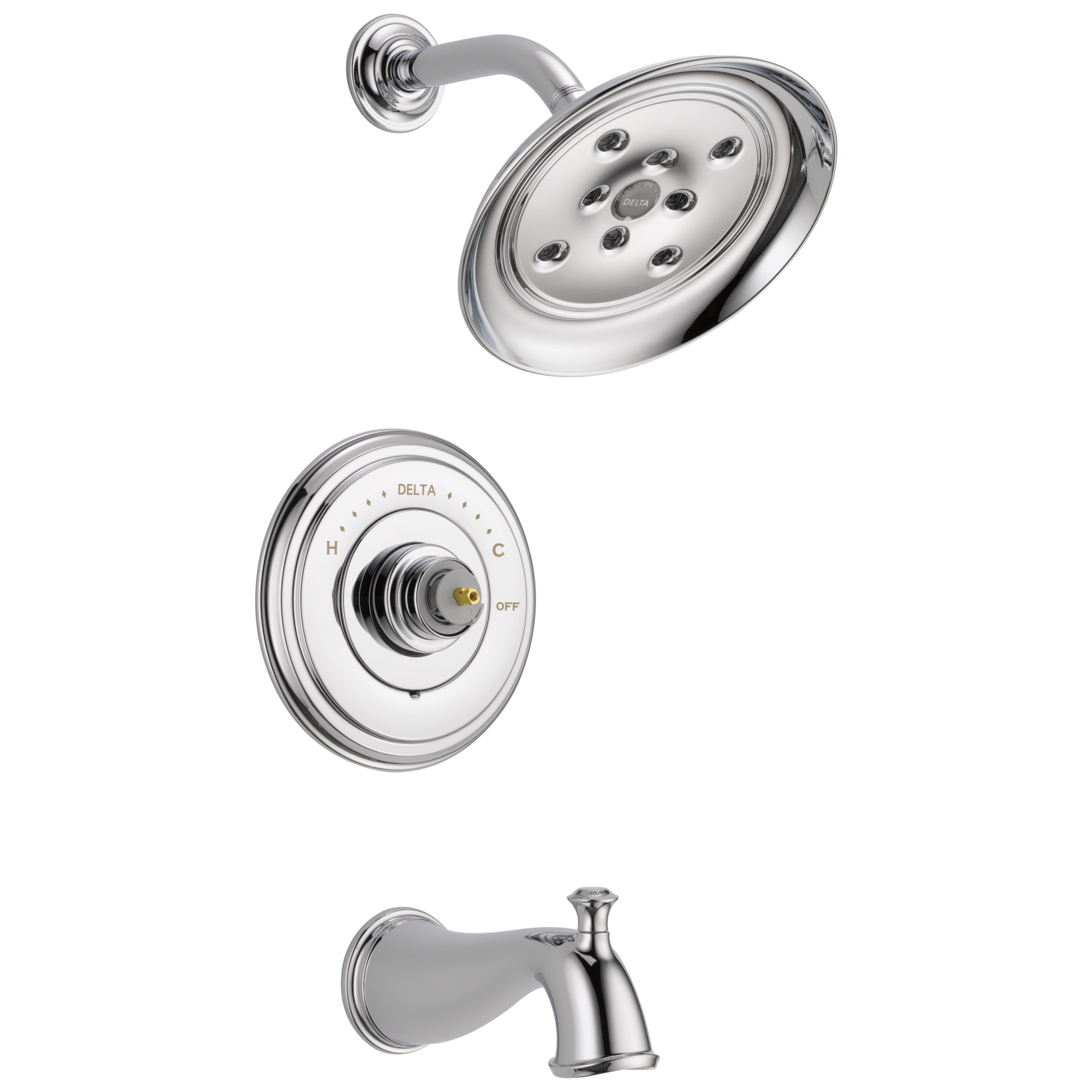 Delta - Monitor® 14 Series H2OKinetic® Tub & Shower Trim - Less Handle - Chrome - T14497-LHP