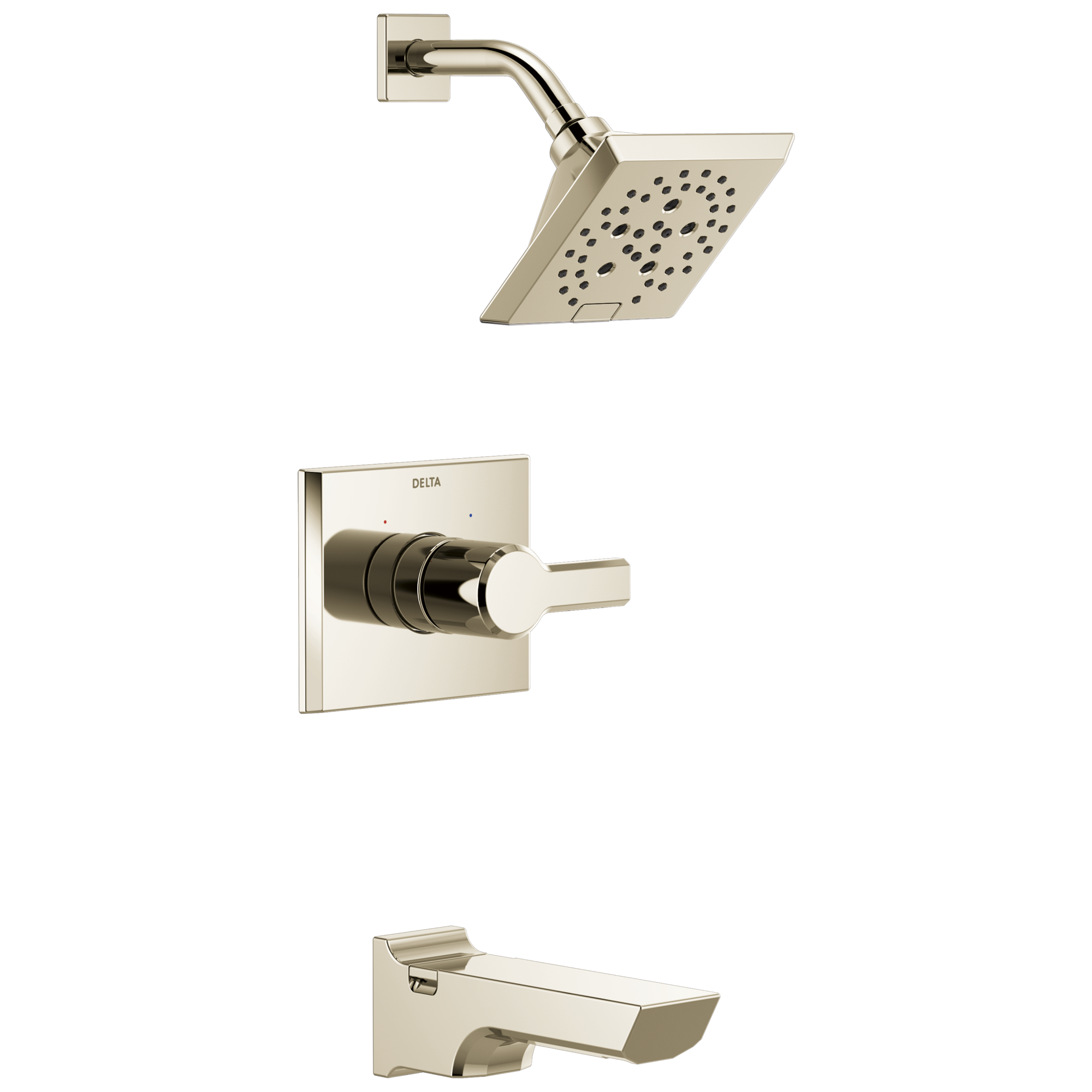 Delta - Monitor® 14 Series H2OKinetic® Tub and Shower Trim - Lumicoat® Polished Nickel - T14499-PN-PR