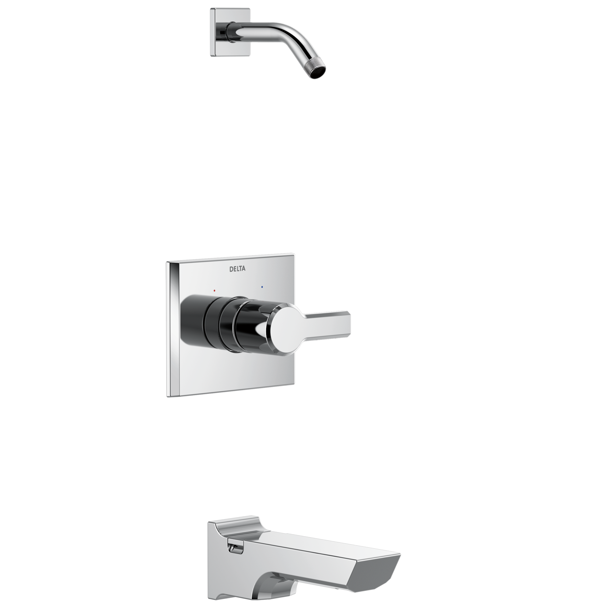 Delta - Monitor® 14 Series Tub and Shower Trim - Less Head - Lumicoat® Chrome - T14499-PR-LHD