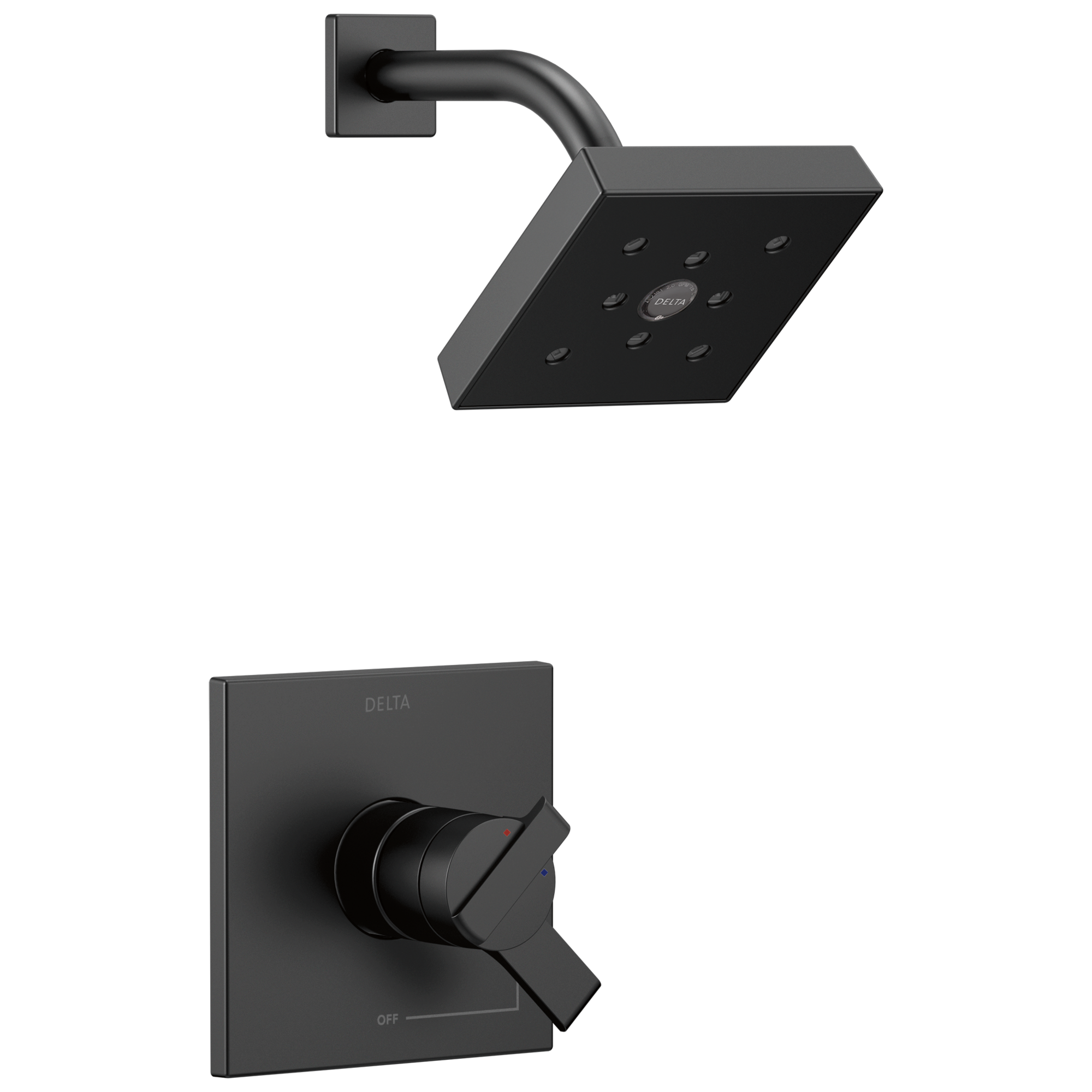 Delta - Monitor® 17 Series H2Okinetic® Shower Trim - Matte Black - T17267-BL