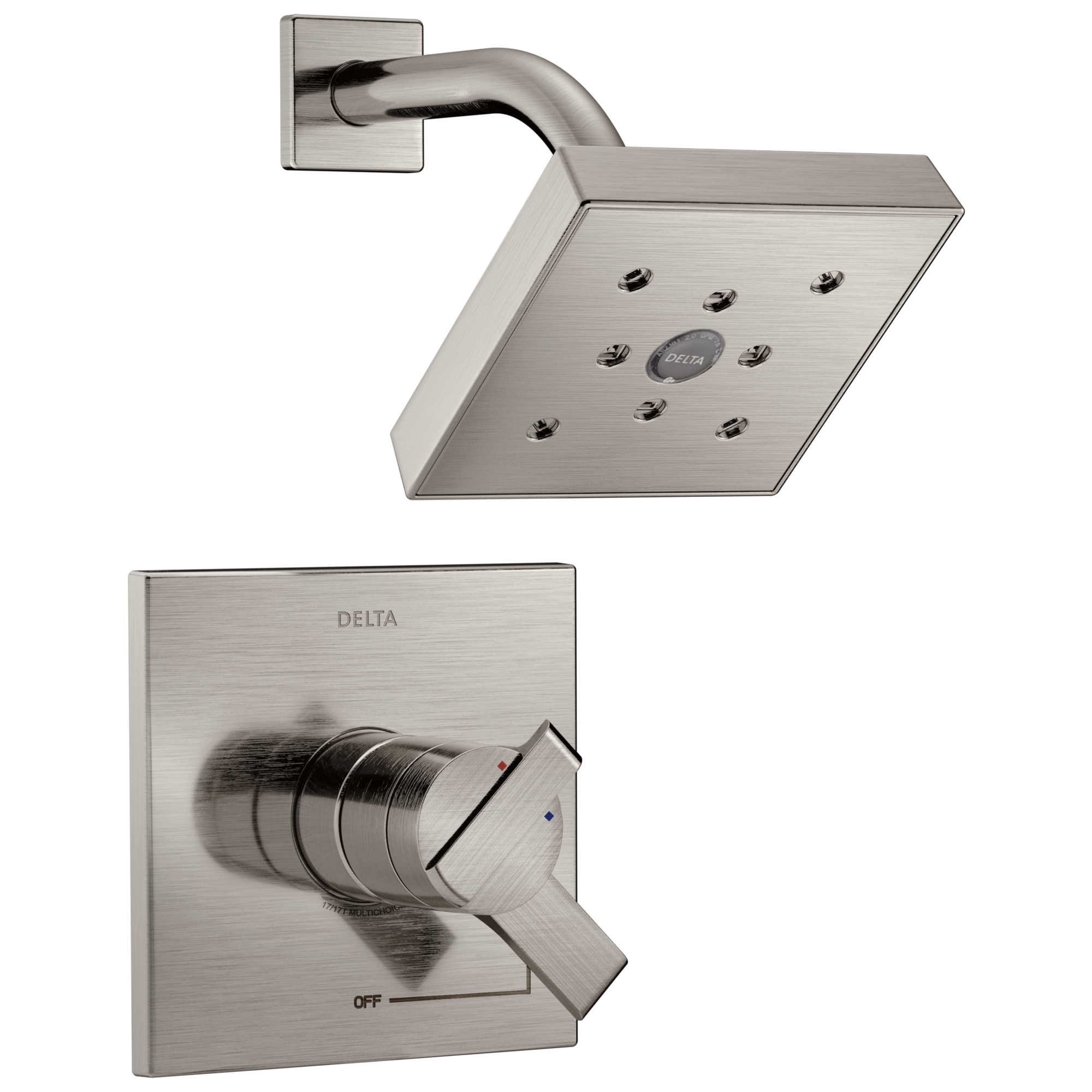 Delta - Monitor® 17 Series H2Okinetic® Shower Trim - Stainless - T17267-SS