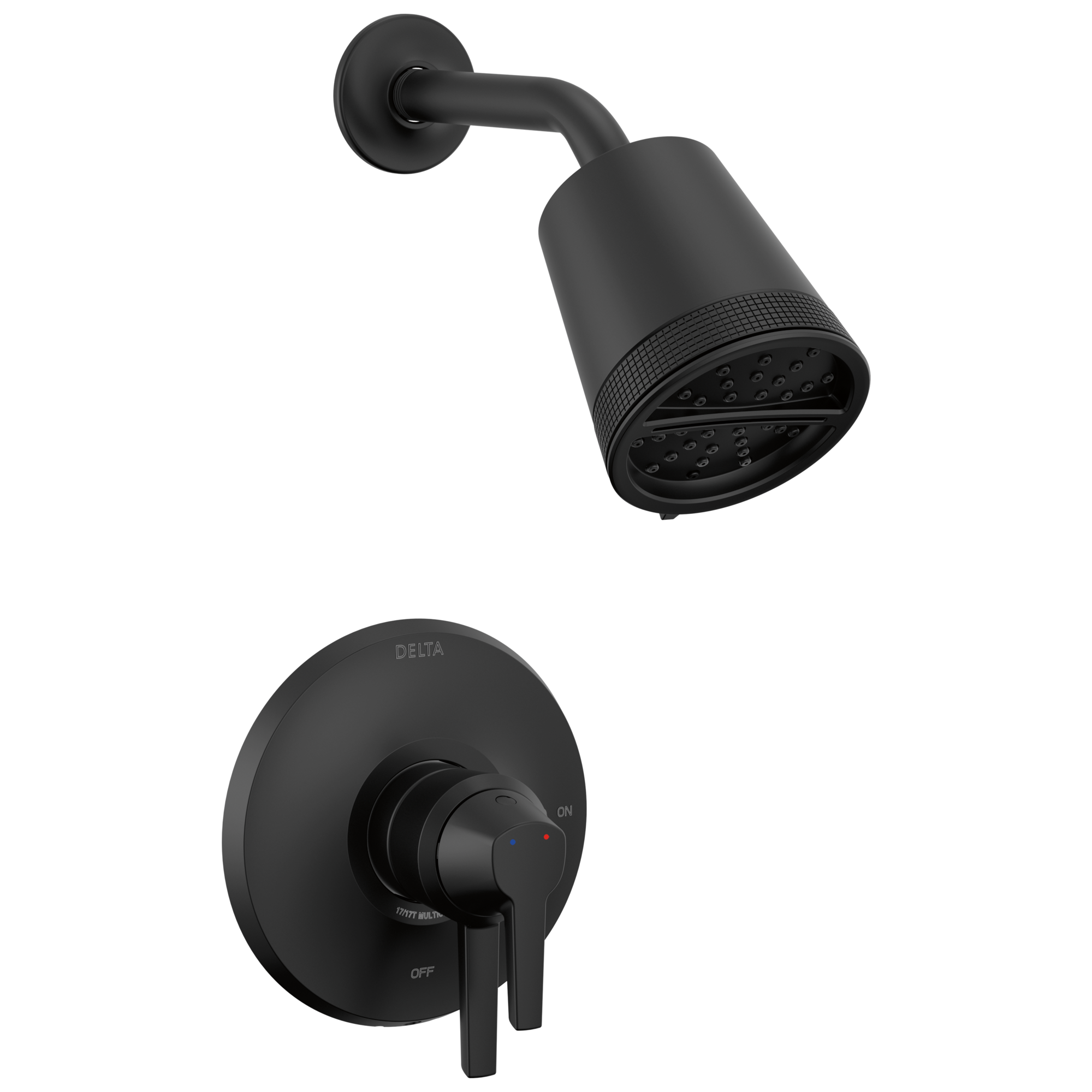 Delta - 17 Series Shower Trim with Cylinder SH - Matte Black - T17271-BL