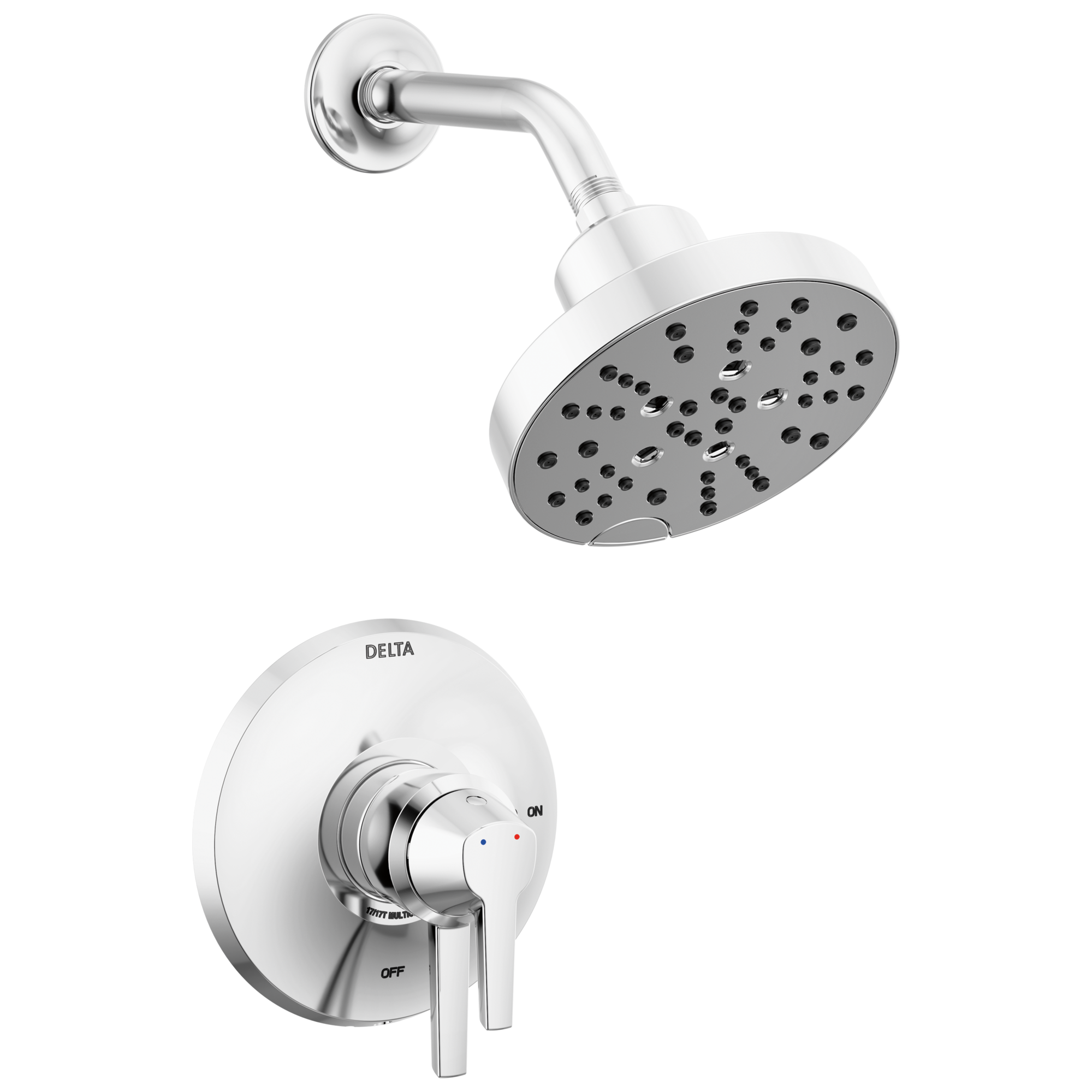 Delta - 17 Series Shower Trim with H2OKinetic - Lumicoat® Chrome - T17272-PR