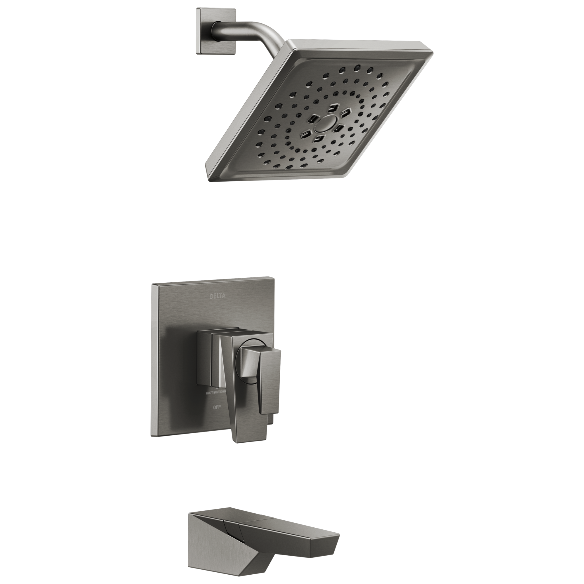 Delta - 17 Series H2Okinetic Tub Shower Trim - Lumicoat® Black Stainless - T17443-KS-PR