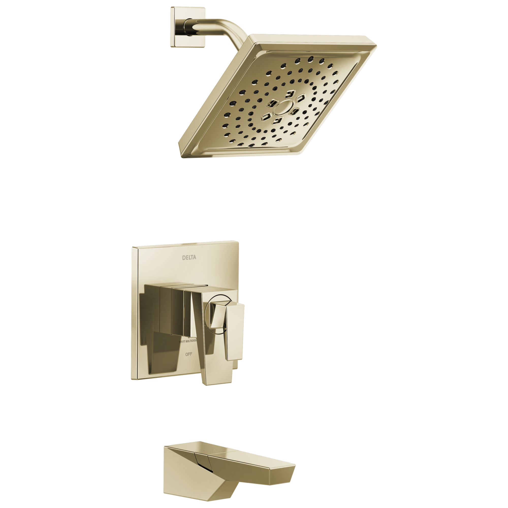 Delta - 17 Series H2Okinetic Tub Shower Trim - Lumicoat® Polished Nickel - T17443-PN-PR