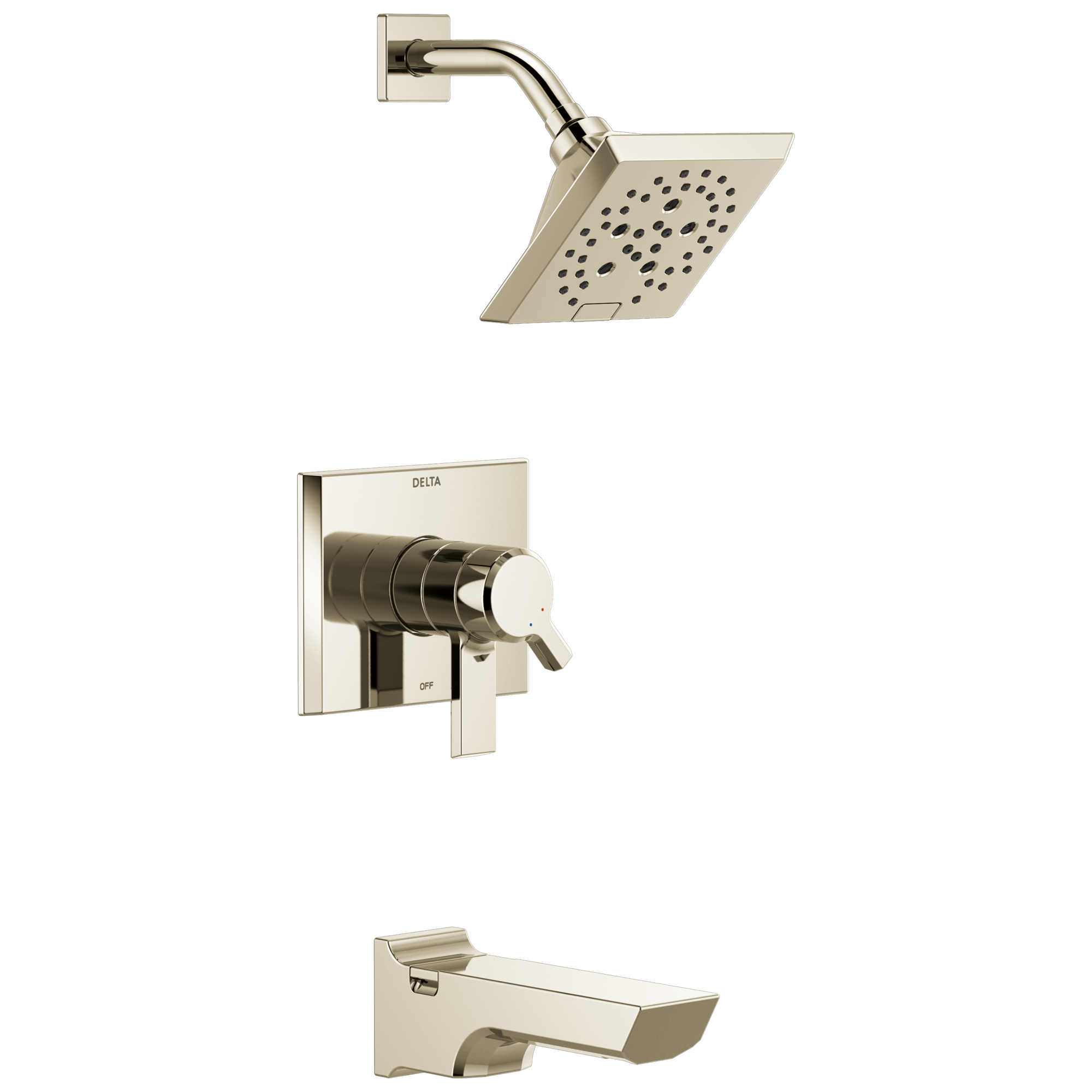 Delta - Monitor® 17 Series H2OKinetic® Tub and Shower Trim - Lumicoat® Polished Nickel - T17499-PN-PR