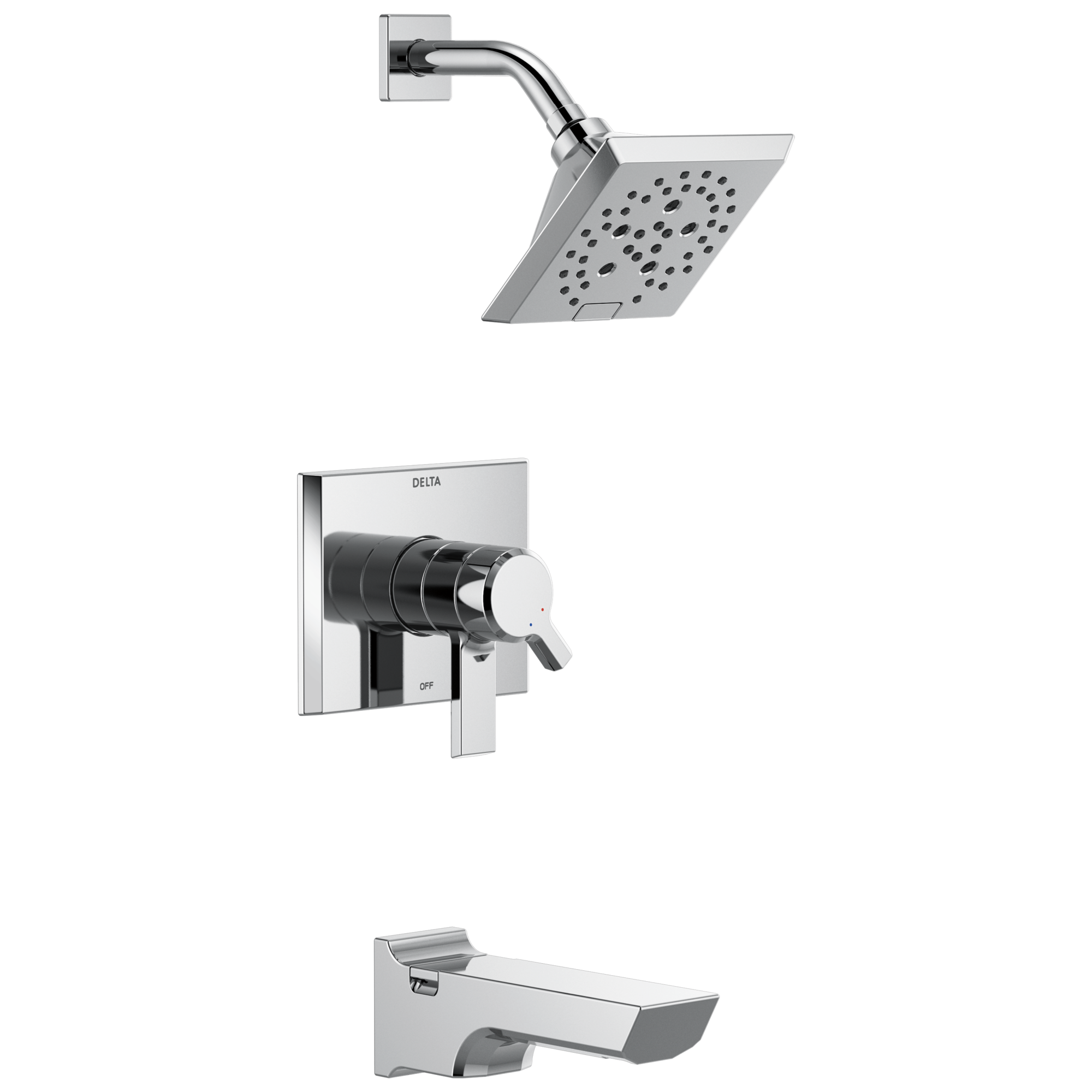 Delta - Monitor® 17 Series H2OKinetic® Tub and Shower Trim - Lumicoat® Chrome - T17499-PR