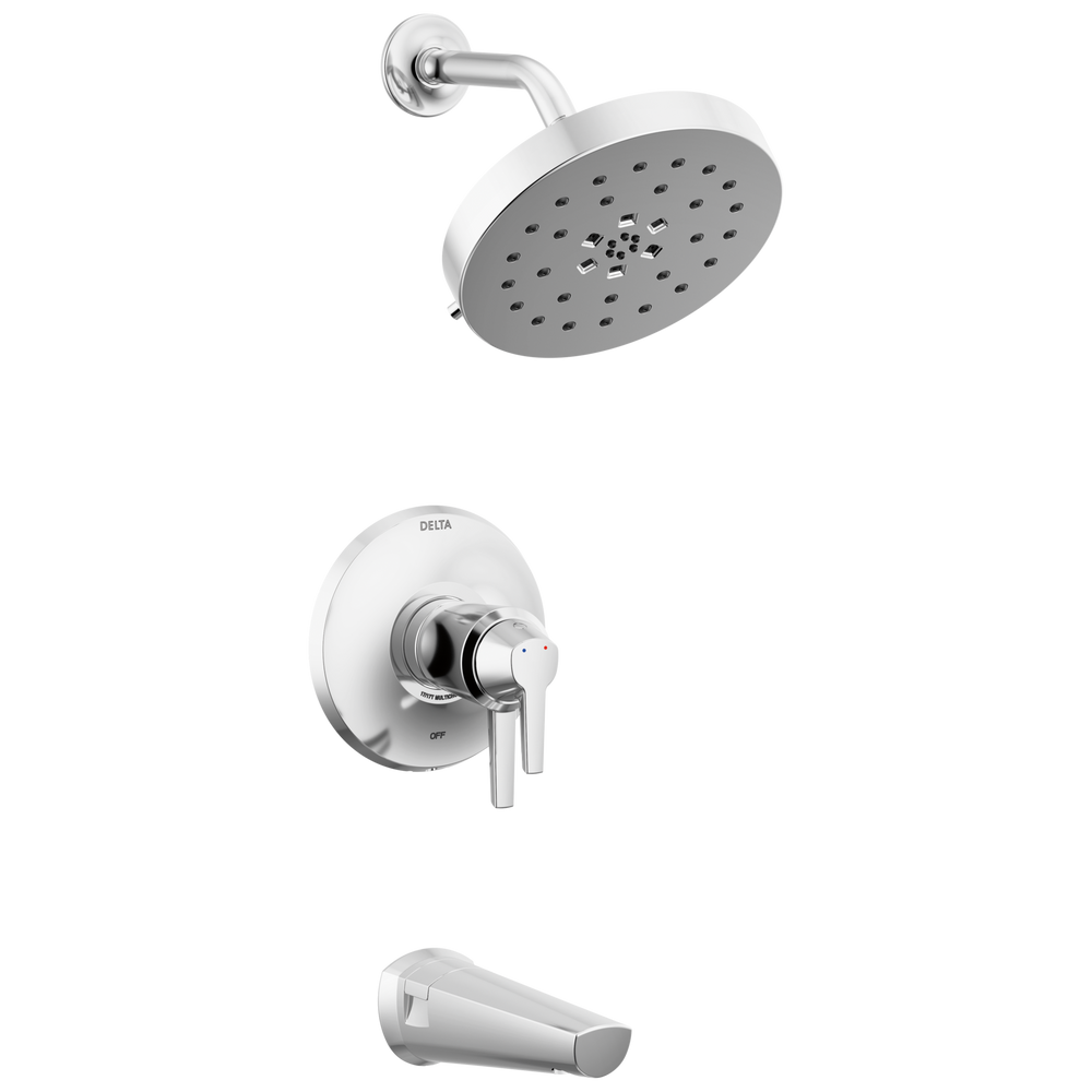 Delta - 17T S Tub Shower Trim with UltraSoak - Lumicoat® Chrome - T17T471-PR