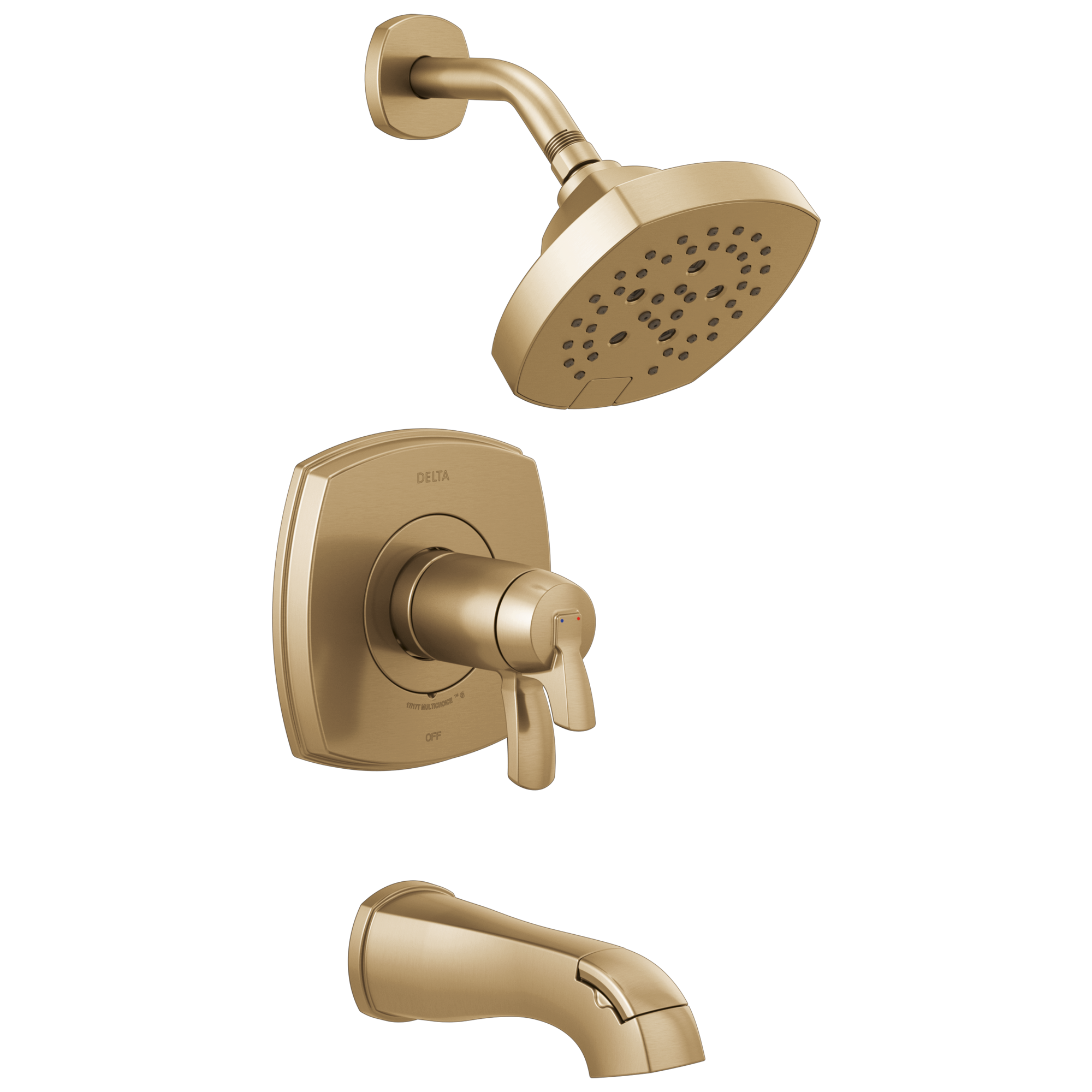 Delta - 17 Thermostatic Tub and Shower Only - Lumicoat® Champagne Bronze - T17T476-CZ-PR