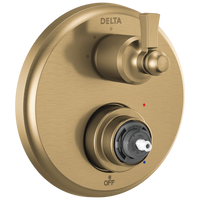 Delta - Traditional 2-Handle Monitor 14 Series Valve Trim with 3 Setting Diverter - Champagne Bronze - T24856-CZLHP