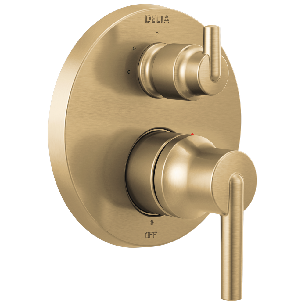 Delta - Contemporary Two Handle Monitor® 14 Series Valve Trim with 3-Setting Integrated Diverter - Champagne Bronze - T24859-CZ