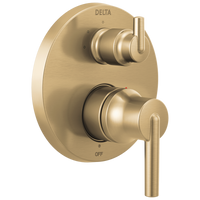 Delta - Contemporary Two Handle Monitor® 14 Series Valve Trim with 3-Setting Integrated Diverter - Champagne Bronze - T24859-CZ