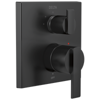 Delta - Angular Modern Monitor® 14 Series Valve Trim with 3-Setting Integrated Diverter - Matte Black - T24867-BL