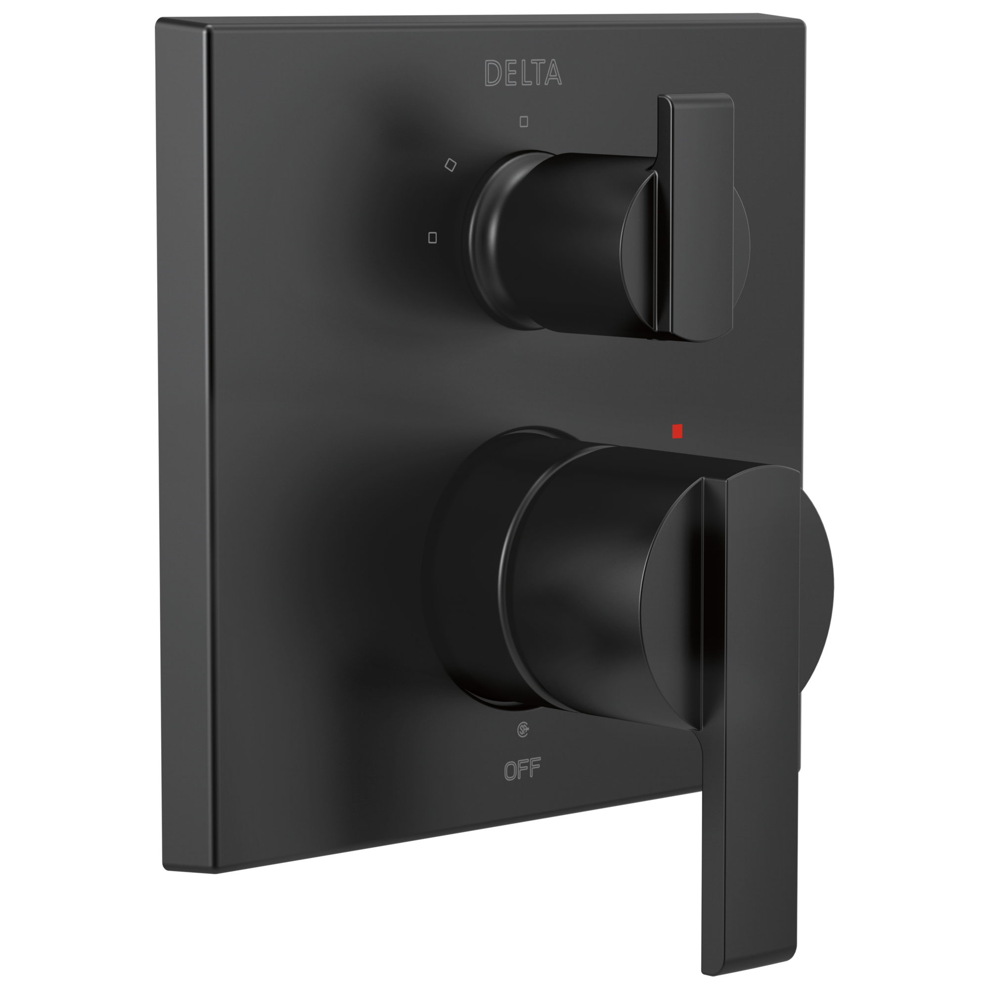 Delta - Angular Modern Monitor® 14 Series Valve Trim with 3-Setting Integrated Diverter - Matte Black - T24867-BL