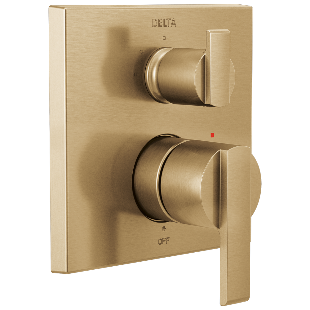 Delta - Angular Modern Monitor® 14 Series Valve Trim with 3-Setting Integrated Diverter - Champagne Bronze - T24867-CZ