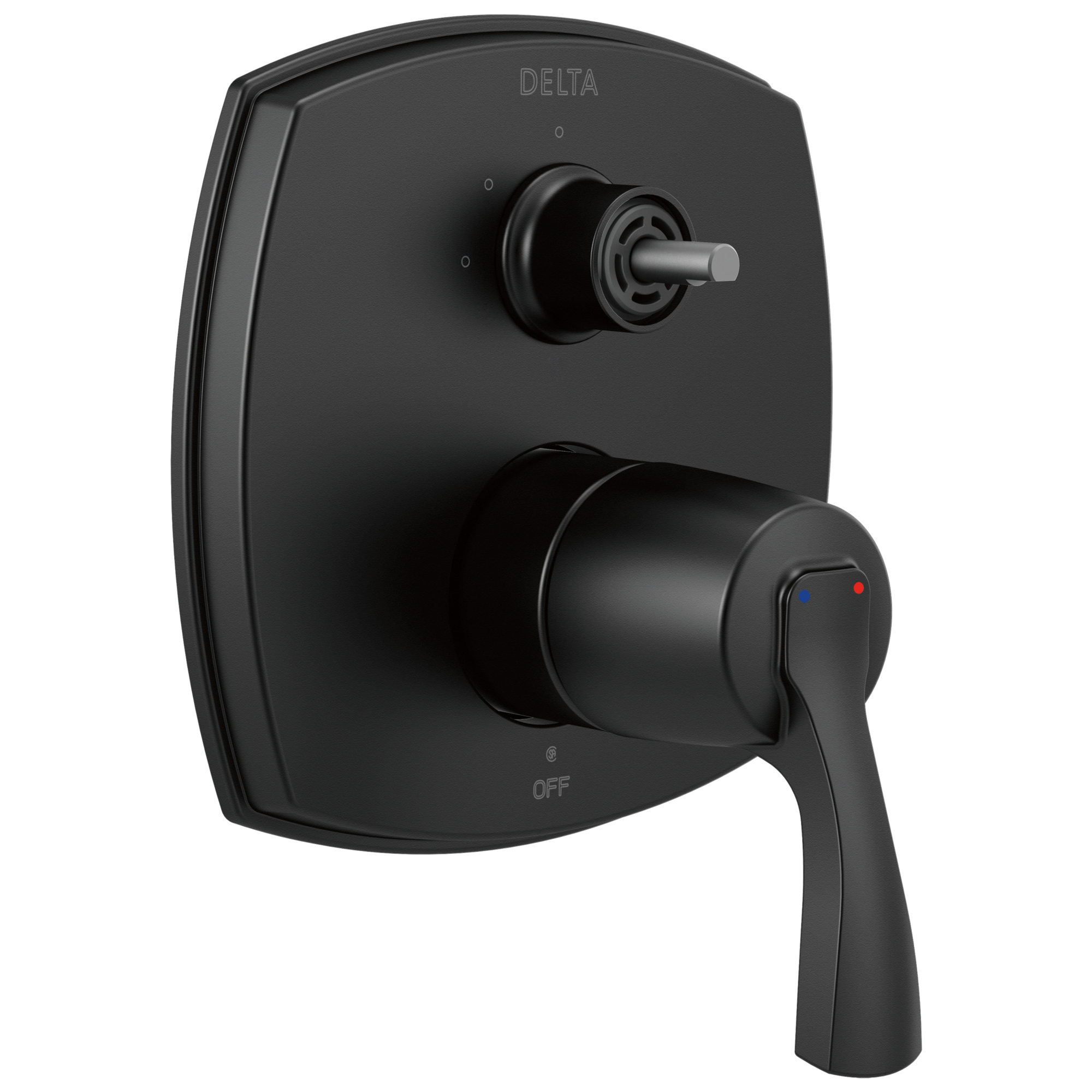 Delta - 14 Series Integrated Diverter Trim with Three Function Diverter Less Diverter Handle - Matte Black - T24876-BLLHP