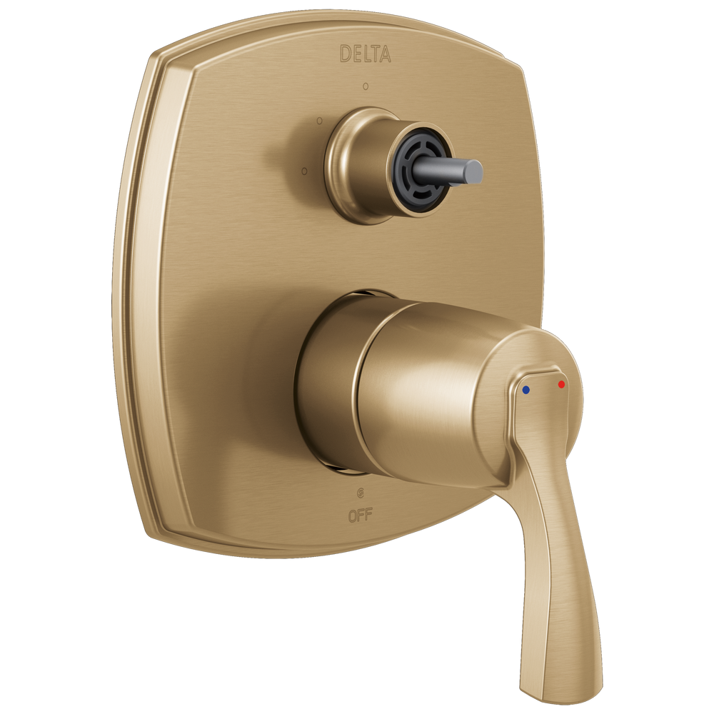 Delta - 14 Series Integrated Diverter Trim with Three Function Diverter Less Diverter Handle - Champagne Bronze - T24876-CZLHP