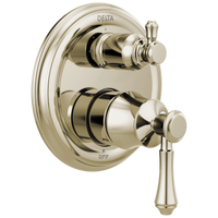 Delta - Traditional 2-Handle Monitor® 14 Series Valve Trim with 3-Setting Integrated Diverter - Polished Nickel - T24897-PN