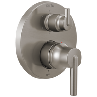 Delta - Contemporary Two Handle Monitor® 14 Series Valve Trim with 6-Setting Integrated Diverter - Stainless - T24959-SS