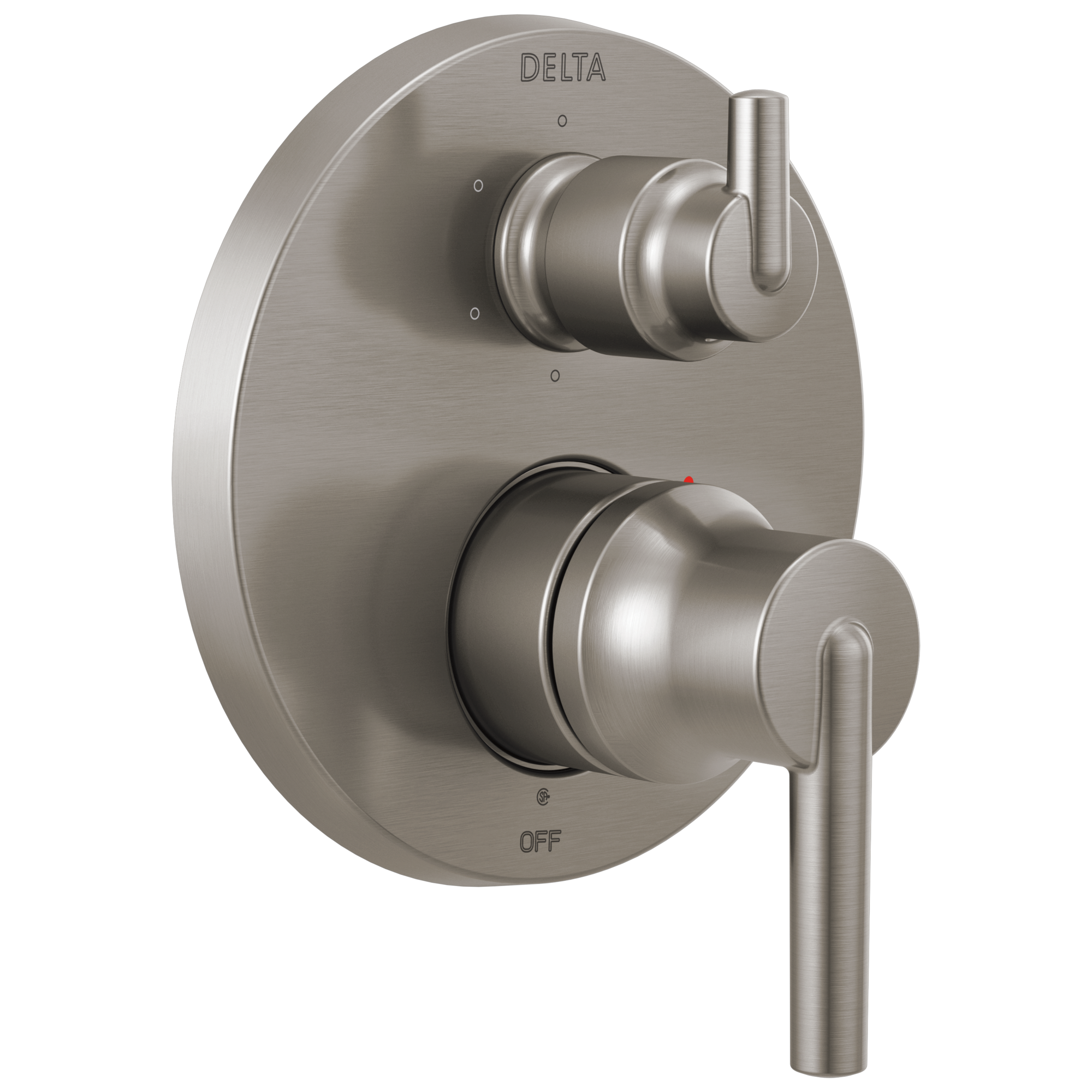 Delta - Contemporary Two Handle Monitor® 14 Series Valve Trim with 6-Setting Integrated Diverter - Stainless - T24959-SS