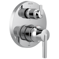 Delta - Contemporary Two Handle Monitor® 14 Series Valve Trim with 6-Setting Integrated Diverter - Chrome - T24959