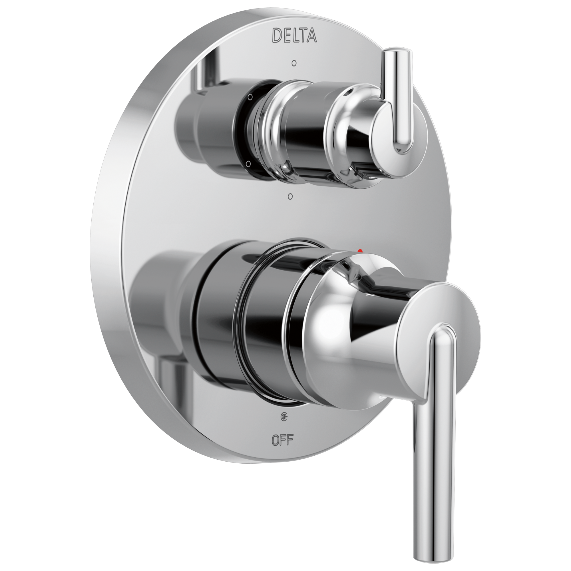 Delta - Contemporary Two Handle Monitor® 14 Series Valve Trim with 6-Setting Integrated Diverter - Chrome - T24959