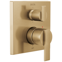 Delta - Angular Modern Monitor® 14 Series Valve Trim with 6-Setting Integrated Diverter - Champagne Bronze - T24967-CZ