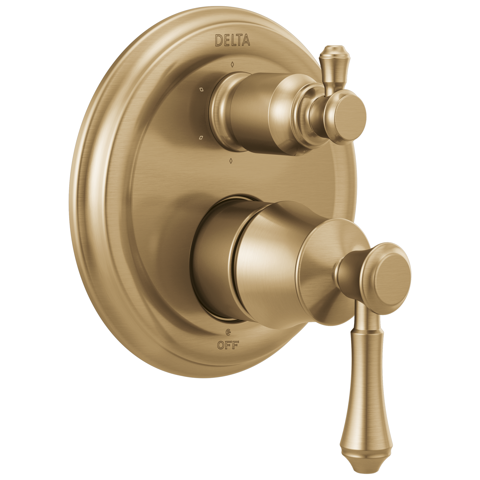 Delta - Traditional 2-Handle Monitor® 14 Series Valve Trim with 6-Setting Integrated Diverter - Champagne Bronze - T24997-CZ